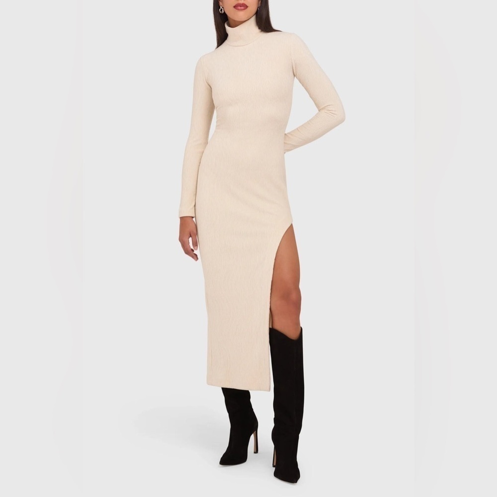 NWT Amanda Uprichard Secora Women’s Cream Turtleneck Dress Small